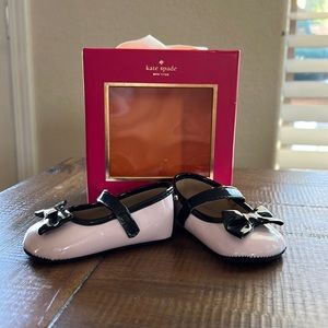 Kate Spade Pink and Black Baby Shoes
